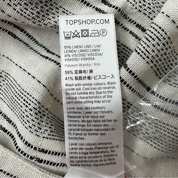 Topshop Striped Skirt. Size 10 - Picture 6 of 7